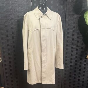 London Fog Vintage Trench Men’s 42 Women’s L Cream/ Tan